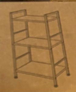 3-Tier Book Shelf - Wood & Metal Bookshelf