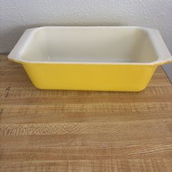 Yellow Pyrex loaf Dish 