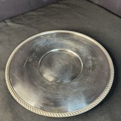 Vintage POOLE SILVER CO 1020 Silver Plate Dish 10.5"
