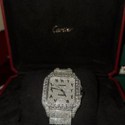 MOISSANITE WATCH/ WILL PASS DIAMOND TESTER