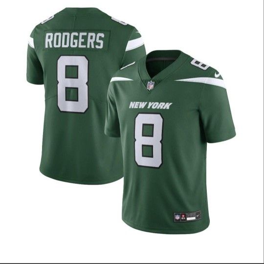 NEW Nike Mens Aaron Rodgers #8 New York Jets Game Jersey