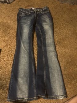 Women’s flared jeans.