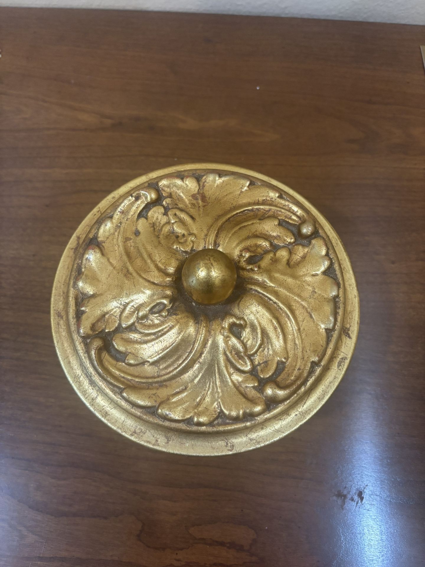 Vintage Anthony Gold Leaf Florentine Bowl Hollywood Regency