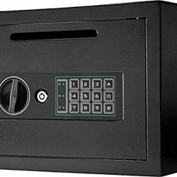 BARSKA AX11934 Compact 0.57 Cubic Ft Digital Multi-User Keypad Security Business Depository Drop Safe with Front Load Drop Box for Money, Cash & Mail 