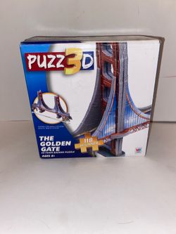 New Milton Bradley Puzz3D Golden Gate Bridge puzzle