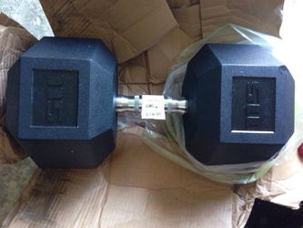 Brand New 115 lb Rubber Dumbbell