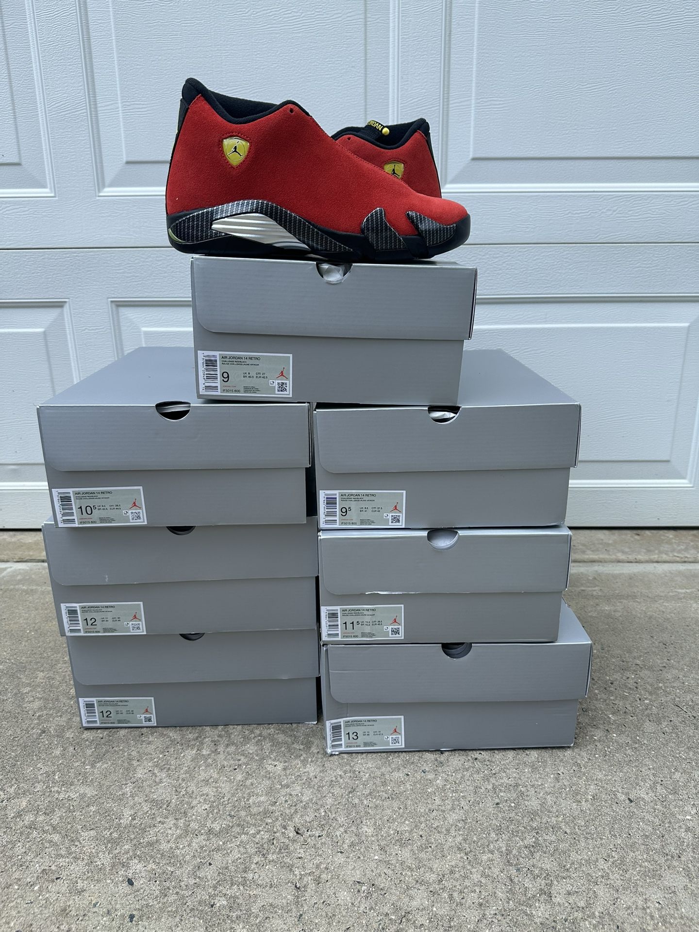 Size 9, 9.5, 10.5, 11.5, 12, 13 - Jordan 14 Ferrari 2025