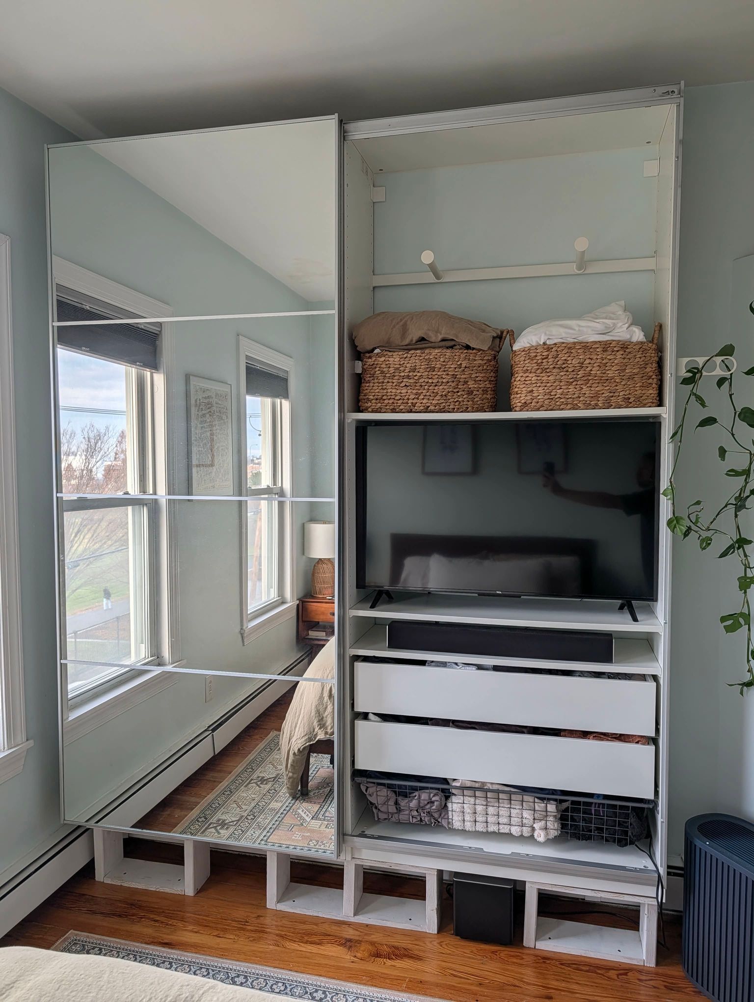 IKEA Pax Wardrobe with Sliding Doors - 93" × 79"×16"