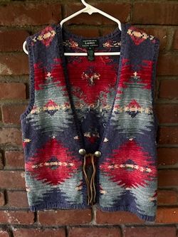 vintage Ralph Lauren Aztec vest