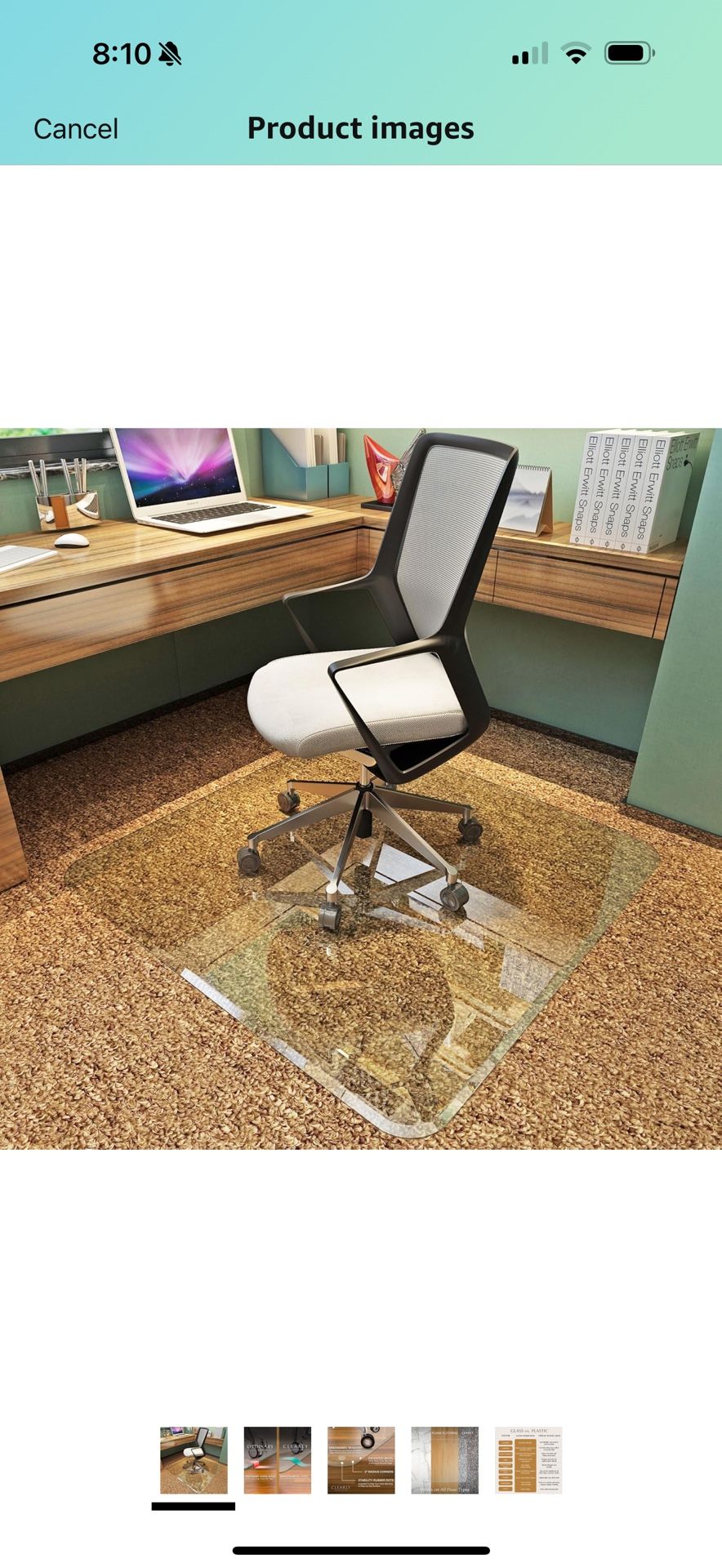 Exclusive Beveled Edge Glass Chair Mat for a Smooth Glide and Easy Roll On/Off by Clearly Innovative, Ultimate Office Chair Mat for Carpet or Hardwood