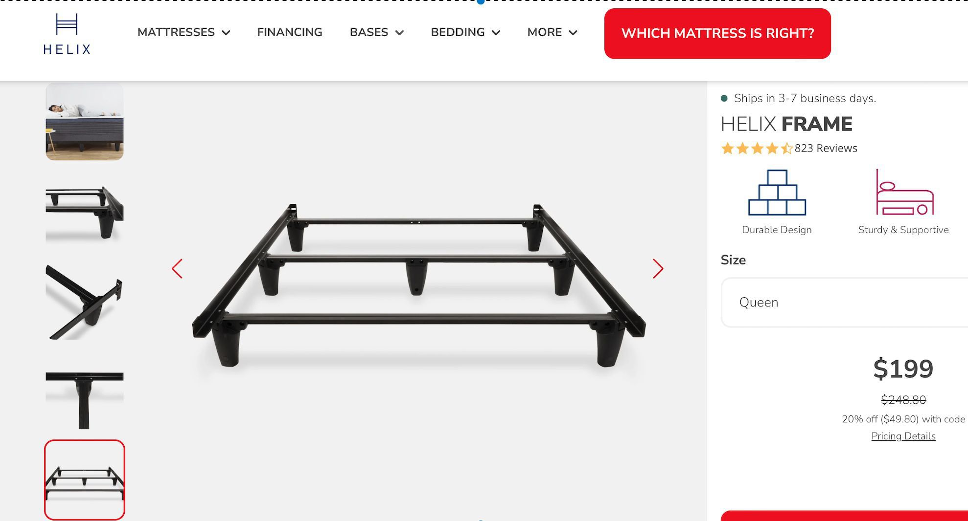 Queen Size Bed Frame (NEW, In Box) $25