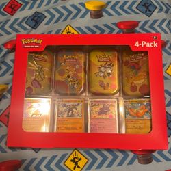 POKEMON TCG 151 TIN COLLECTION 4-PACK MINI TINS SAMS CLUB