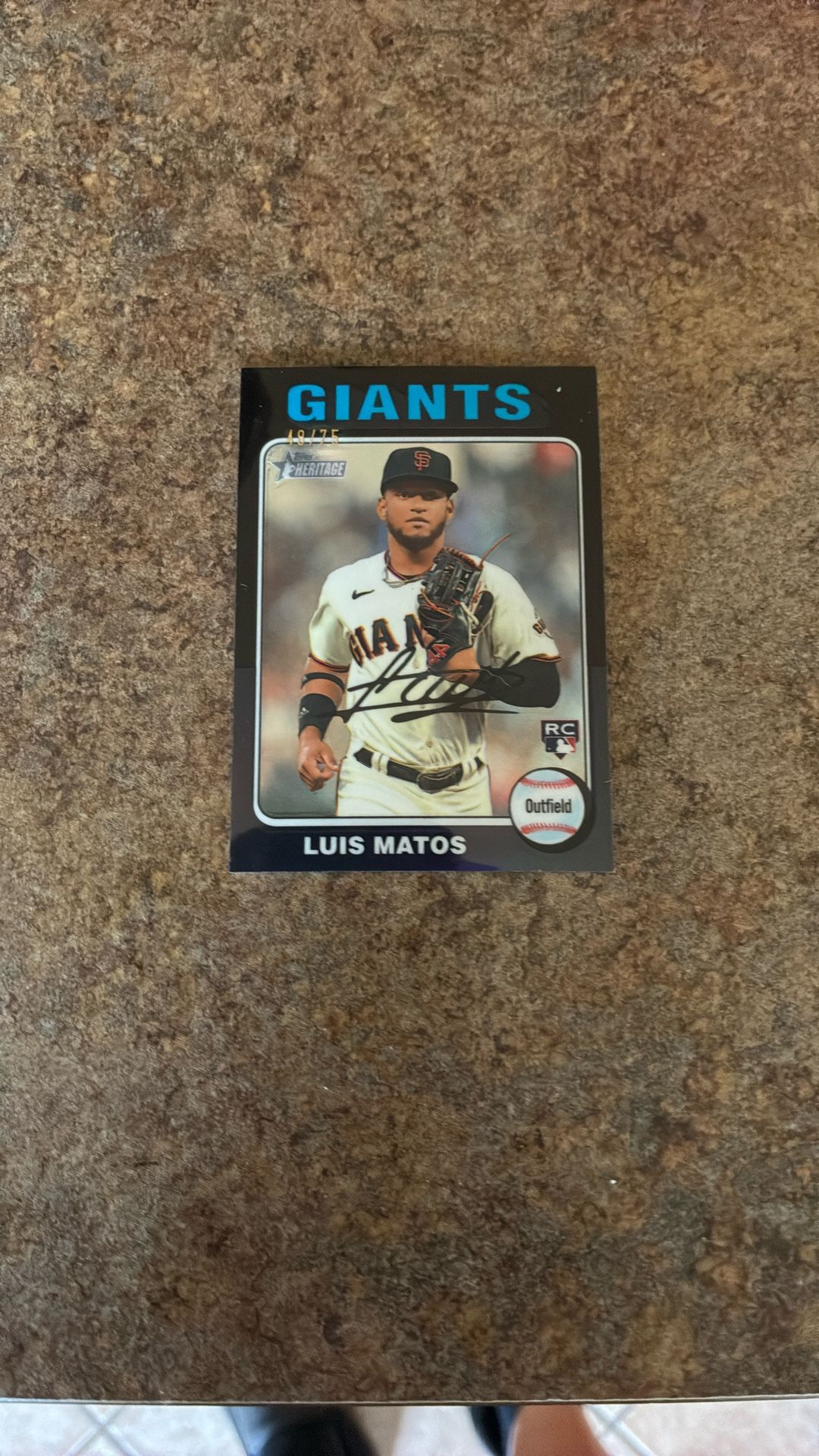 2024 Topps Heritage Luis Matos Signature Rookie 48/75