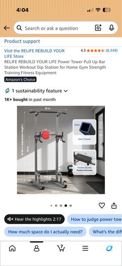 Power Tower Pull Up Bar Station