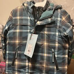 Cat & Jack 3-1 Jacket Plaid 2T 