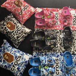 Bape x Crocs Clogs