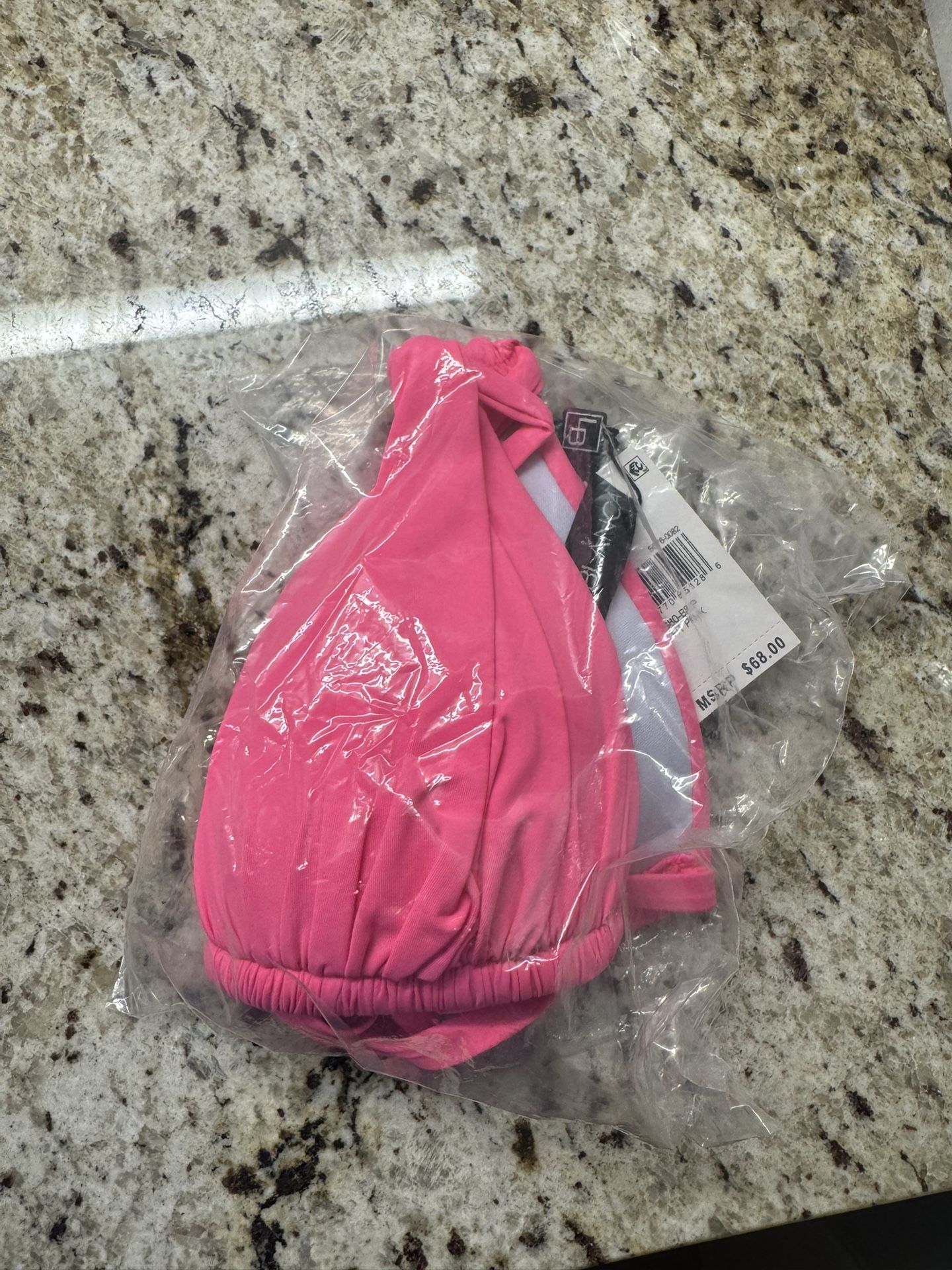 La Blanca Island Goddess Halter Bra Swim Top in Bright Pink US Size 2