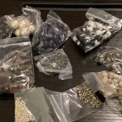 Variety Of Jewelry Beads.      80 Bags LOT .  Used And New. Price For LOT $30