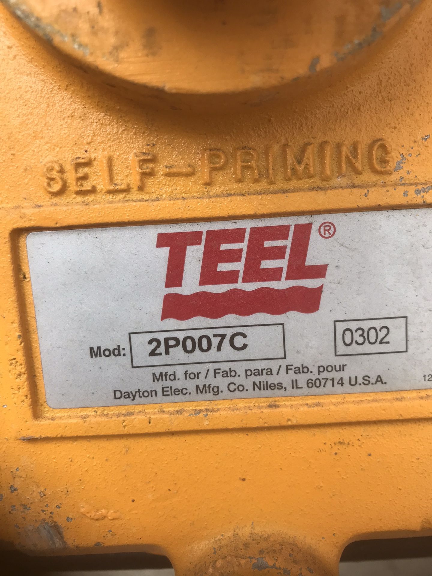 Teel Gas Water Pump For $120