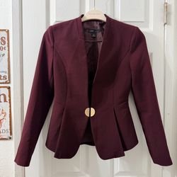 LAHA Burgundy Blazer Size M