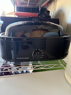 Black Electric Roaster Oven with Lid