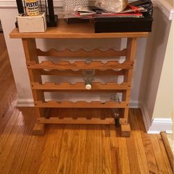 Solid Oak Wine Rack
