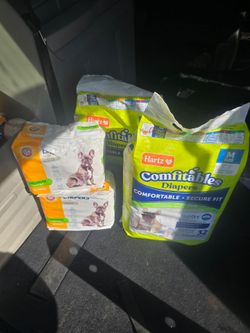 🐾 DOG DIAPERS BUNDLE (4 BAGS) - SIZE M! 🐾