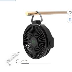 Rechargeable Fan, Portable fan, mini fan, Portable Ceiling Fan, Battery Operated, bracket fan, 360° Adjustable, Camping Fan for Desktop Tent Treadmill