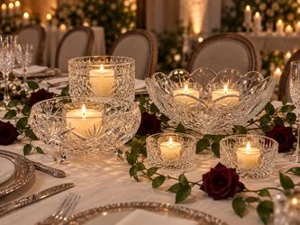Five-Piece Vintage Cut-Crystal Bowl Collection