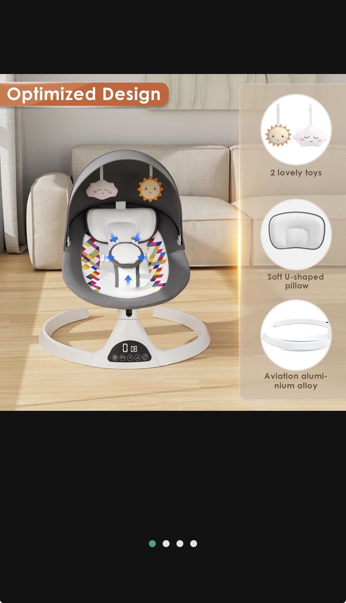 Baby Swing With Music ,timer(controller Included