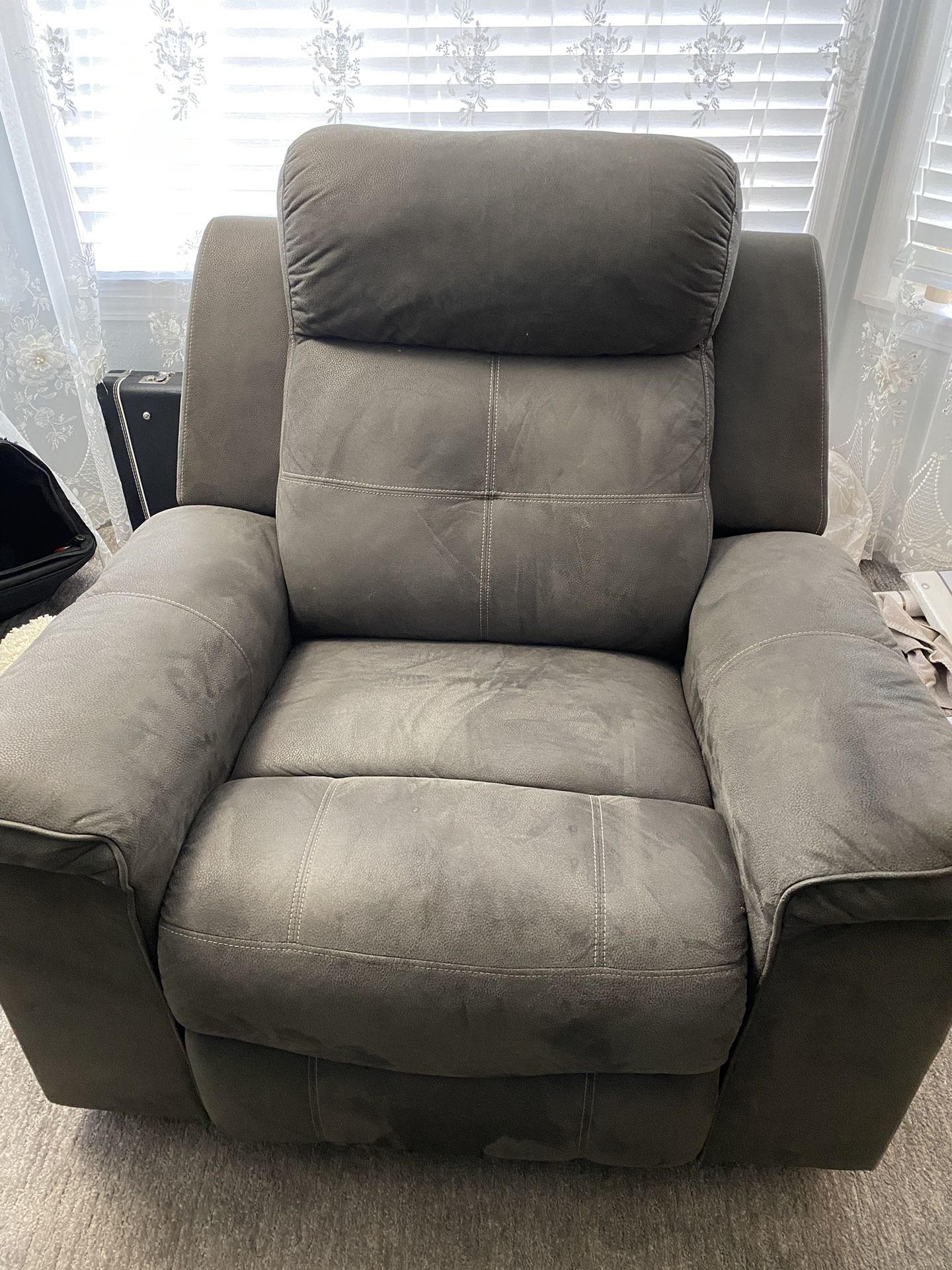Grey Rocking Recliner Chair