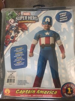 Captain America costume size Toddler 2-4