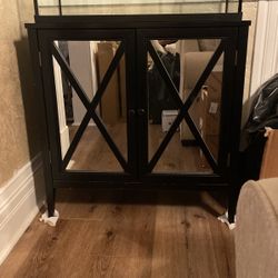 Black 2 Drawer Cabinets Set of 2