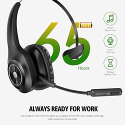 ***** WIRELESS HEADSET - BLUETOOTH MIC - EXTRA LONG TALK TIME  *****