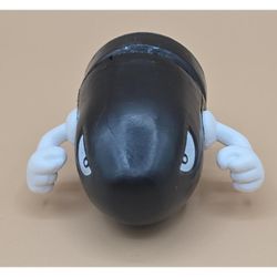 Nintendo Super Mario Bros Bullet Bill Action Figure Black White