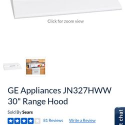 General Electric JN327HWW  Range Hood ,White 30inch159,.00
