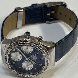 Women's Anne Klein Diamond Watch Chronograph just need the Battery 12/7531 NOS