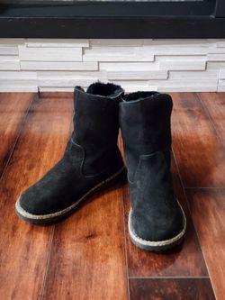 Birkenstock Uppsala Shearling Black Suede Boots Women's EU 39 US 8 Regular/Wide