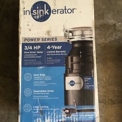 Insinkerator Garbage Disposal 3/4 HP