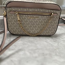 Michael Kors Vanilla Pink  Crossbody Bag Shoulder Satchel