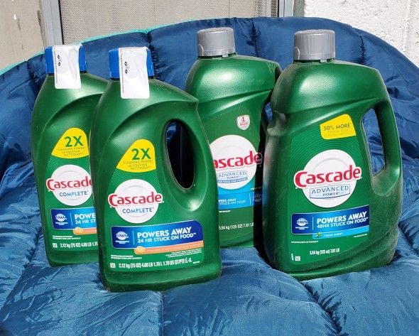 "NEW" Cascade Liquid Dishwasher Detergent All 4 For $35 (2-125oz & 2-75oz)