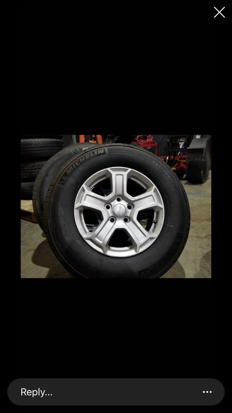 17” Wheels And Tires Oem Jeep Wrangler