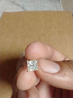 Princess Cut Earrings GOLD 1.0CT