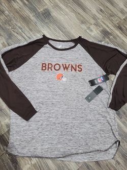 New GII 4 her Cleveland Browns sparkle Long Sleeve womens Shirt XXL