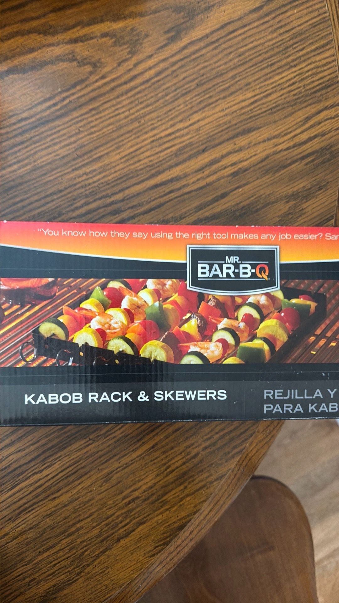 Kabob rack and skewers