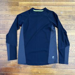 FILA Therma Long Sleeve Shirt Black Youth L Large 14 16