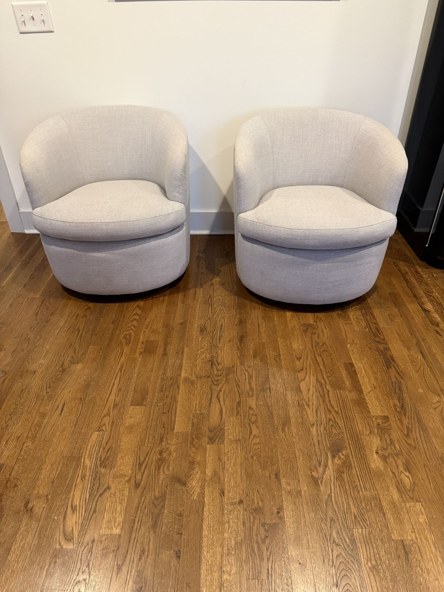 Set Of West Elm Swivel Chairs