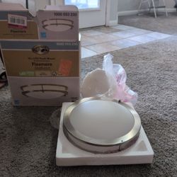 12 Inch Led Flush Mount Light Brushed Nickel 