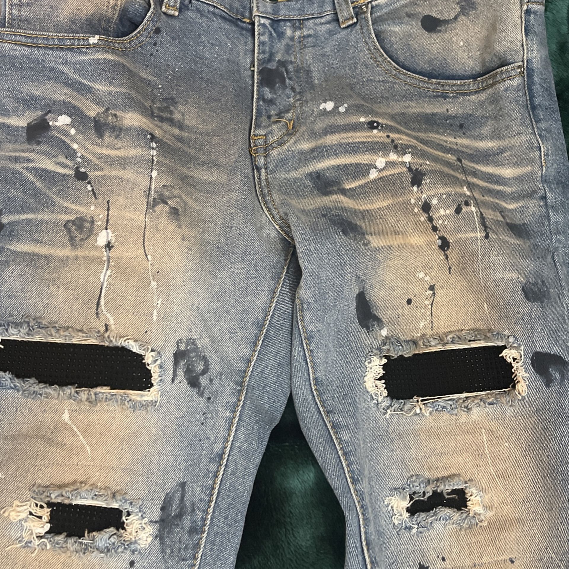 Amiri Paint Drip Logo Jeans for Sale in The Bronx, NY - OfferUp