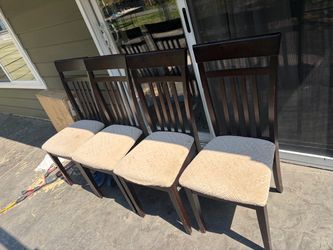 Six dining chairs